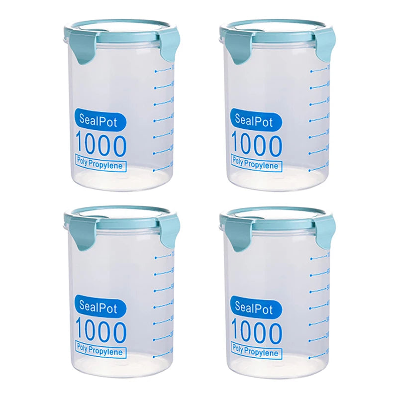 1/4Pcs Sealed Jars Grain Storage Tank Spices Sealed Container