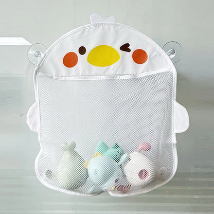 Baby Shower Toy Cute Duck Frog Net Toy Storage Bag Strong Suction Cup