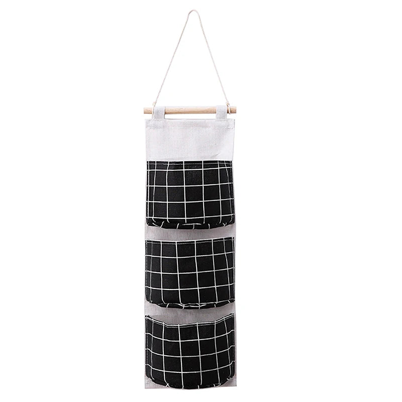 Dormitory Wall Hanging Storage Home Hanging Three-Pocket Storage Bag