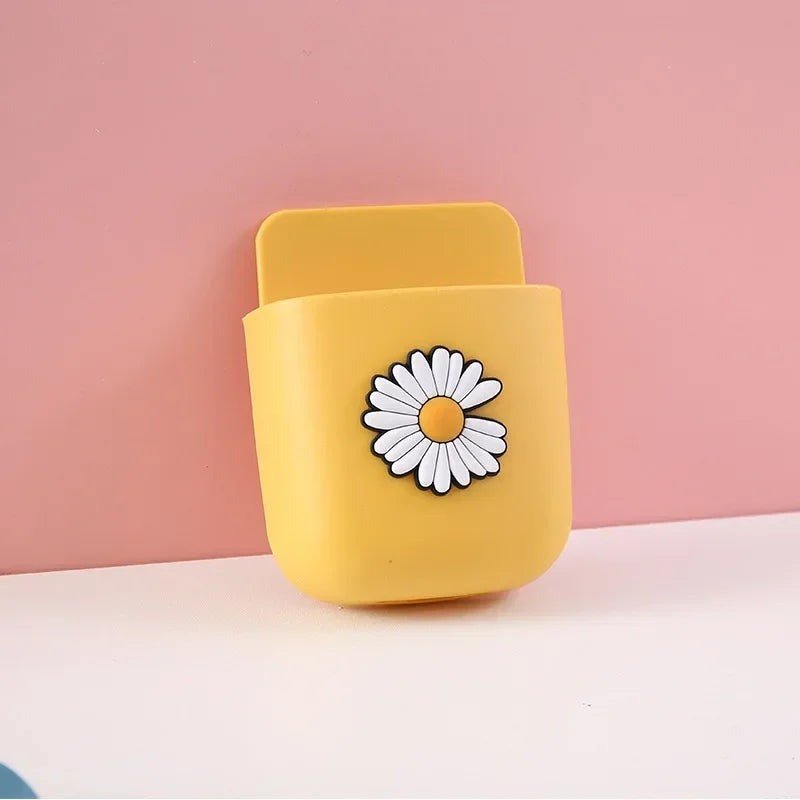 Cute Storage Rack Desk Organizer Pen Holder Self Adhesive Stationery Holder