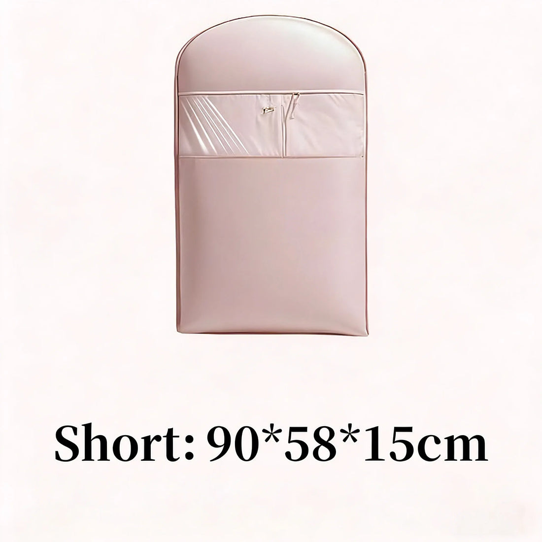 Beige Compression Hanging Bag, Durable Zipper for Winter Clothes