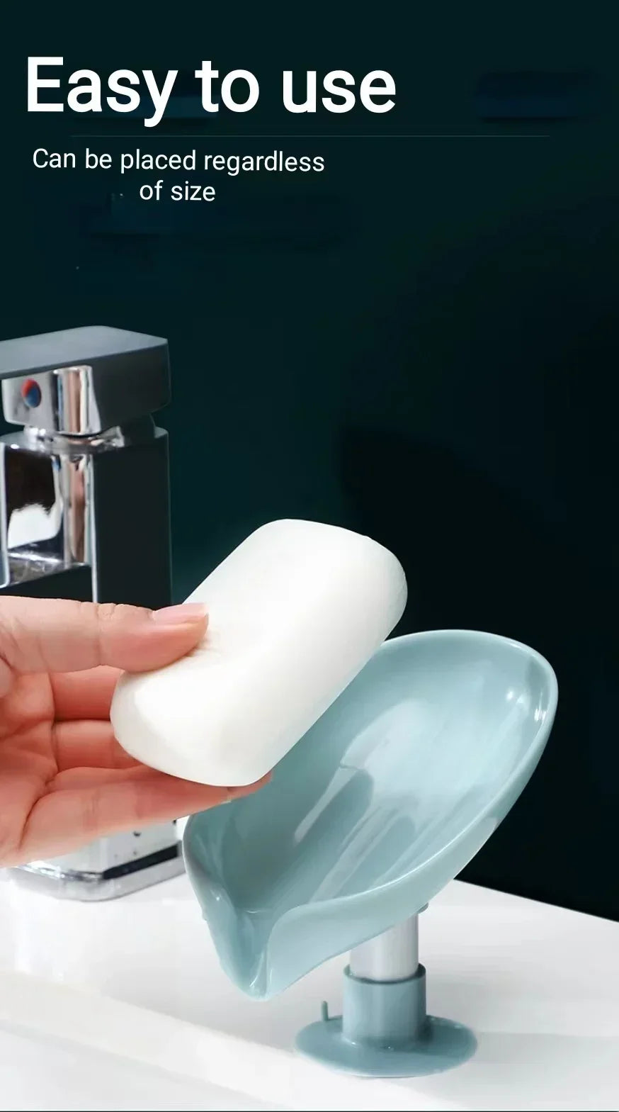 Soap Box Bathroom Accessories Tray Creative Sucker Water-free Storage