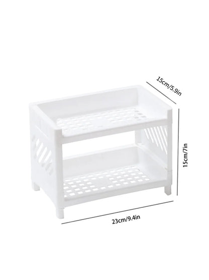 Eprolo minimalist desktop double-layer storage rack for household stationery organization on a clean workspace
