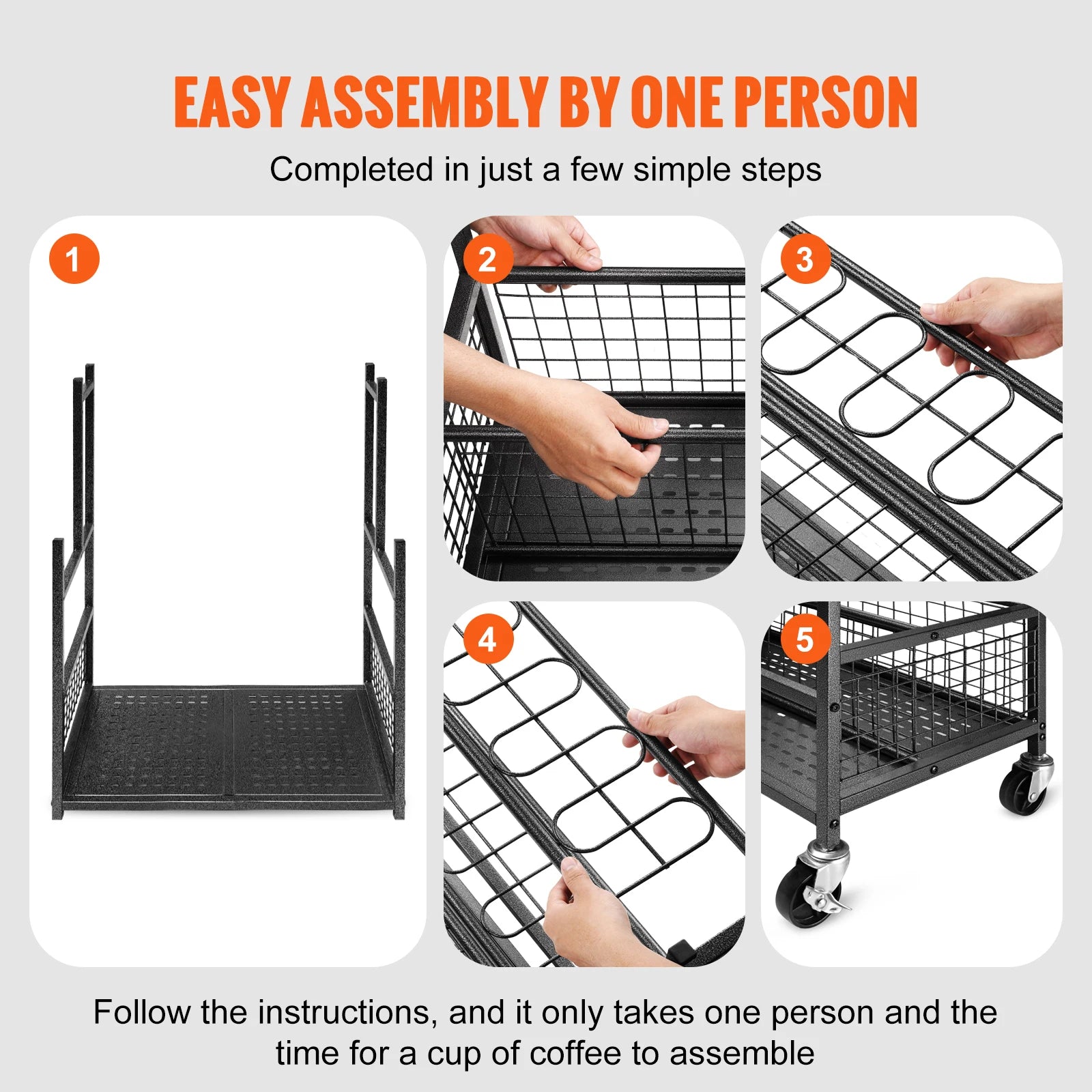 SucceBuy 16 Slots Garden Tool Organizer Yard Tool Tower Rack with Hooks