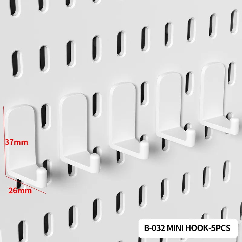 Home & Office Desktop Pegboard: Height-Adjustable Standing Storage Rack