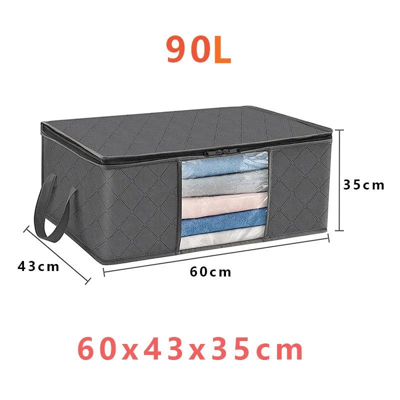 1/3/6pcs Foldable Clothes Storage Bag Large Capacity Blanket Storage Bag