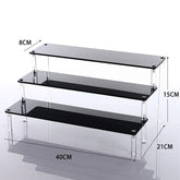 Black acrylic display stand with 1 to 5 tiers, clear riser rack for cupcakes, by eprolo