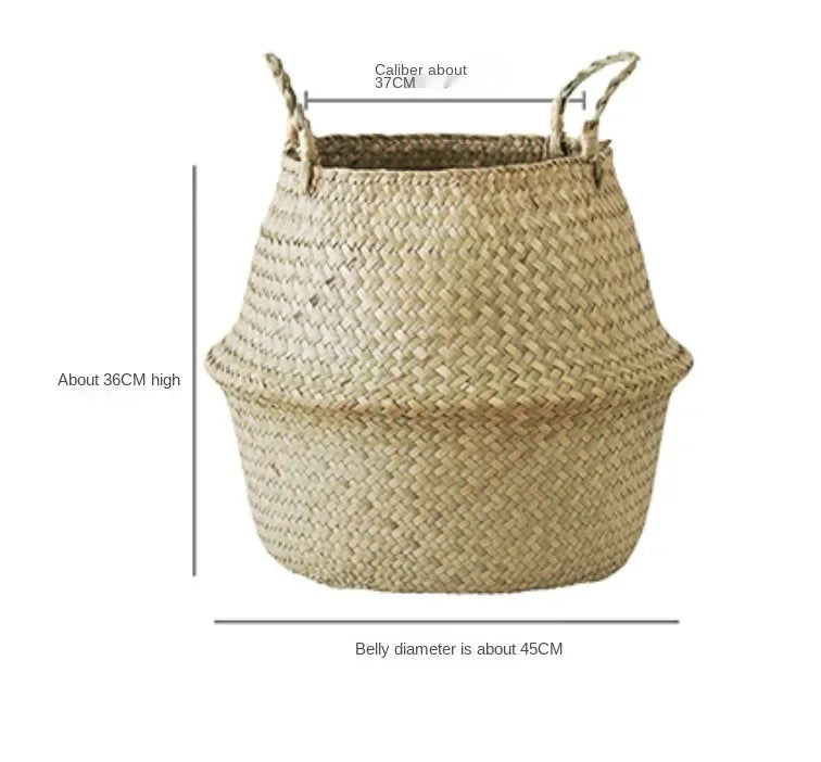 Wicker Storage Basket Flower Baskets Laundry Storage Decorative Basket