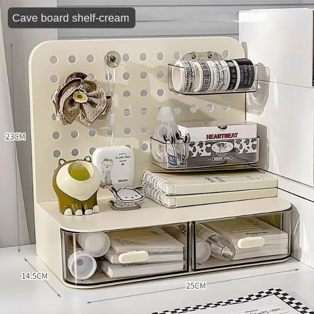1 Pcs Desktop Perforated Board Storage Box Stationery Sorting Rack