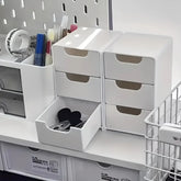 eprolo Portable Divider Box Chic 3-Tier Desk Organizer with drawers for storage and organization on office or home desks