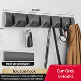Eprolo folding door hooks towel hanger wall rack with nail-free punch design, mounted on a door or wall for convenient hanging.