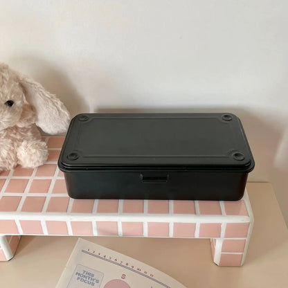 Eprolo multifunctional metal desk organizer with compartments for stationery and office supplies on a white background.