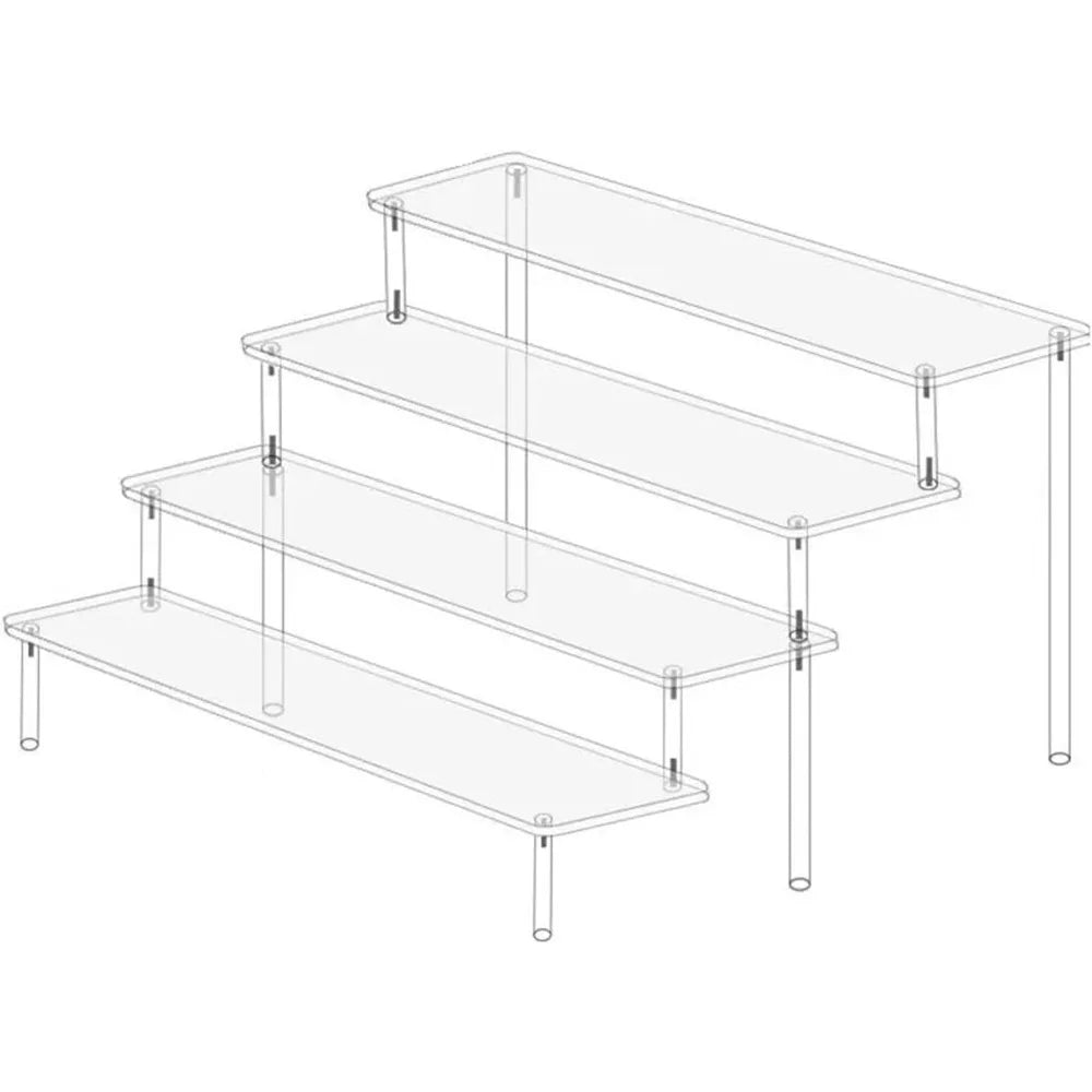 Tier Organizer Box Multi-layer Acrylic Display Stand - Transparent Storage Rack