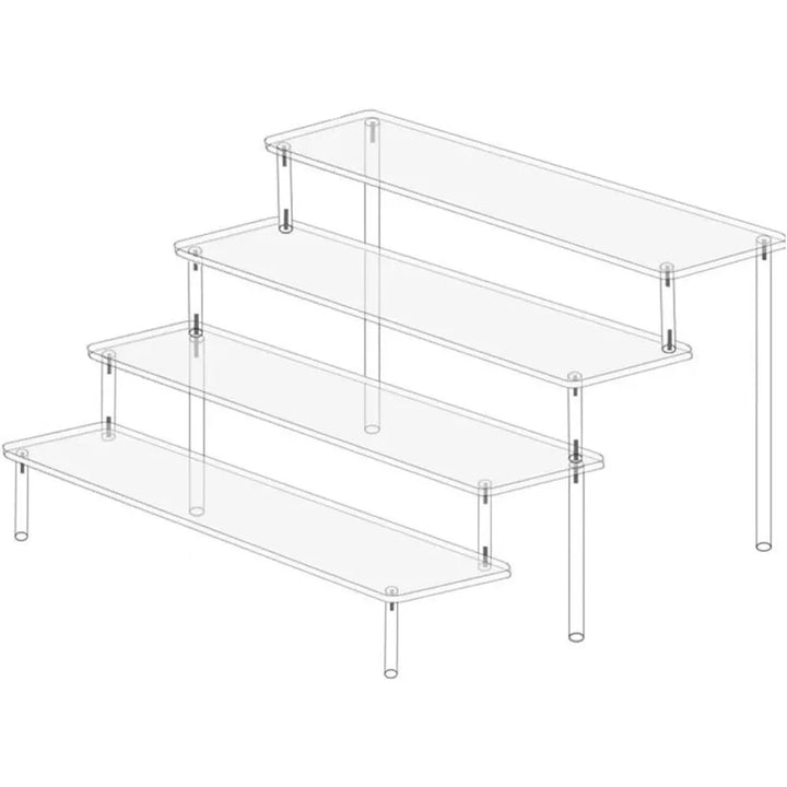 Tier Organizer Box Multi-layer Acrylic Display Stand - Transparent Storage Rack