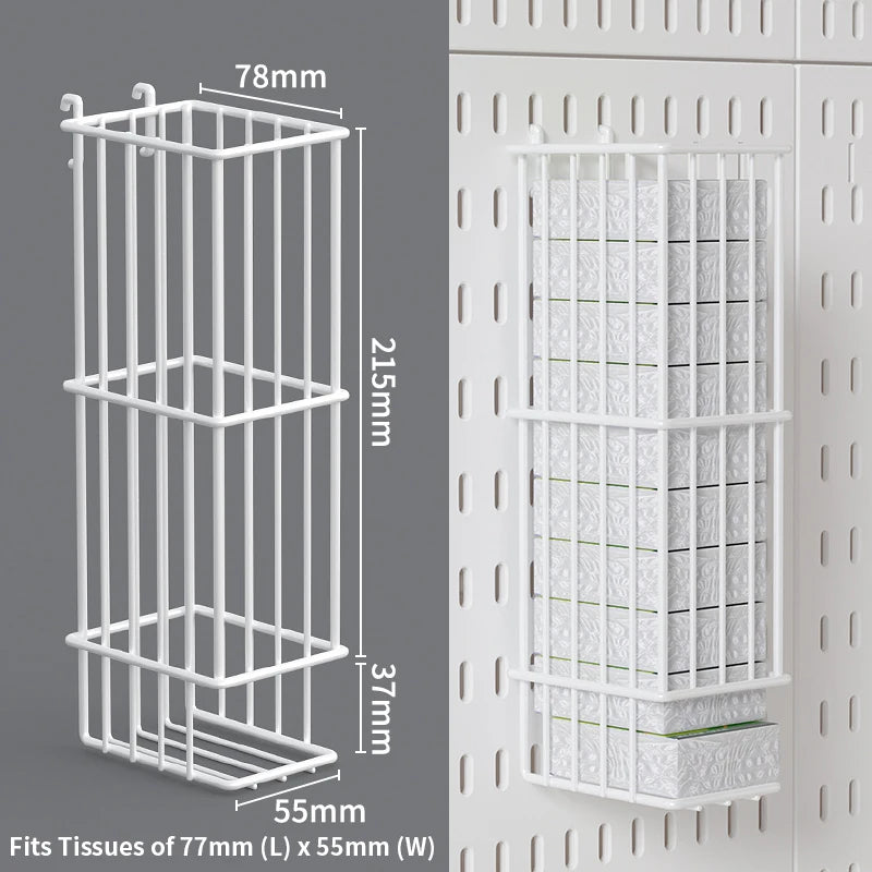Home & Office Desktop Pegboard: Height-Adjustable Standing Storage Rack