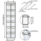 eprolo over the door shoe organizer with multiple fabric pockets for hanging shoe storage in a closet or door.