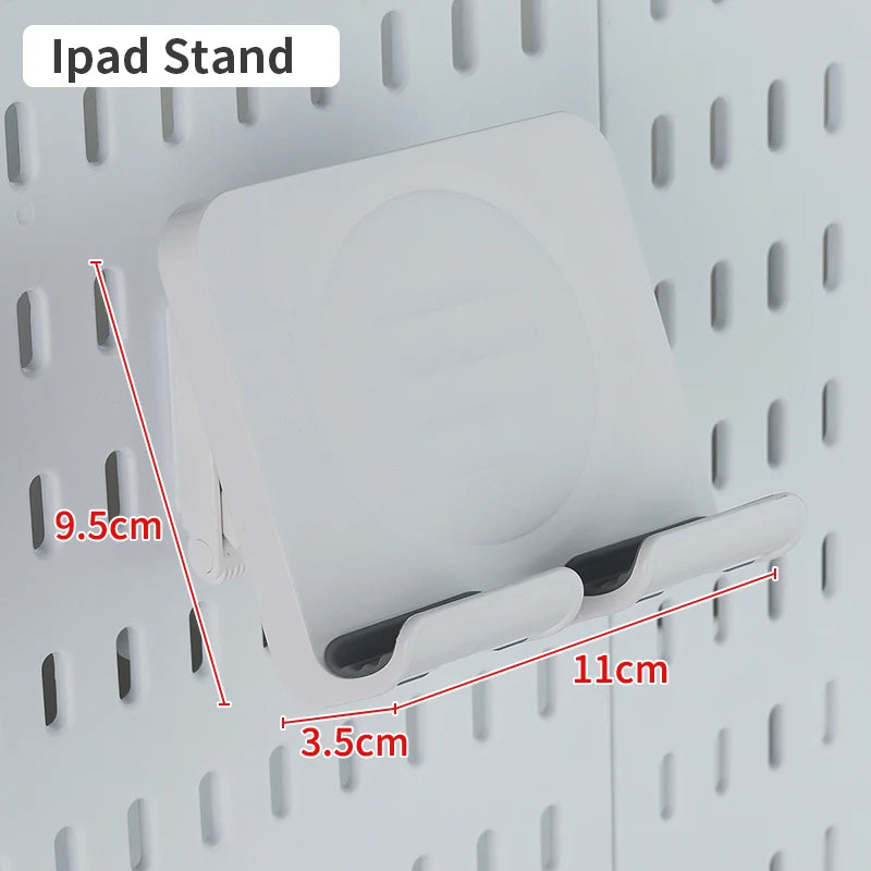 Home & Office Desktop Pegboard: Height-Adjustable Standing Storage Rack