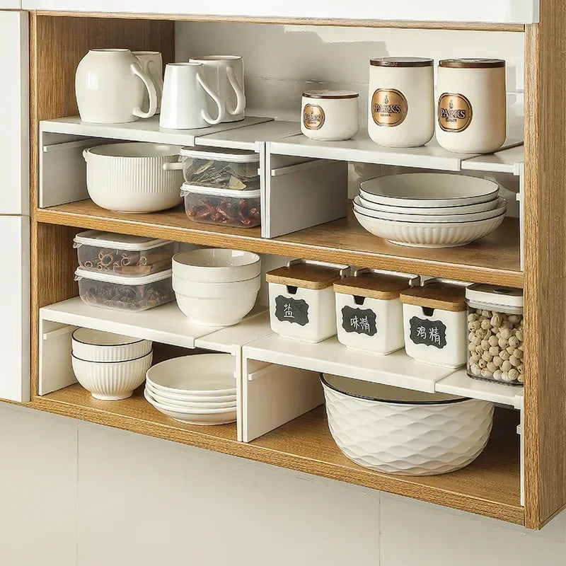 Kitchen Cupboard Organizer Retractable Cabinet Shelf Seasonin Spice Rack