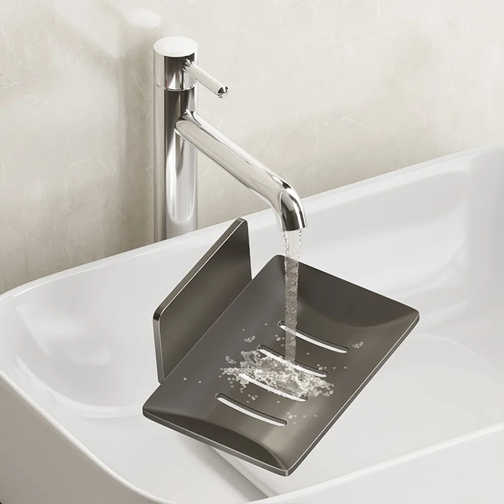 Stenoc No Drilling Bathroom Shower Aluminum Alloy Soap Holder Bathroom