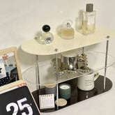 Eprolo Ins Style acrylic storage rack on desk with decorative shelf for organization and display.