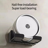 eprolo wall-mounted hair dryer holder and straightener stand with organizer for easy storage of hair styling tools.