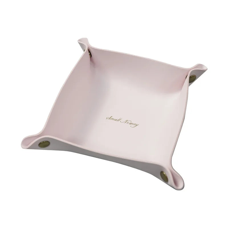 Nordic Style Leather Storage Tray Desktop Organizer Home Decoration