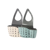 Adjustable eprolo kitchen sink drain basket and soap sponge holder for organized home storage, with drainage design.