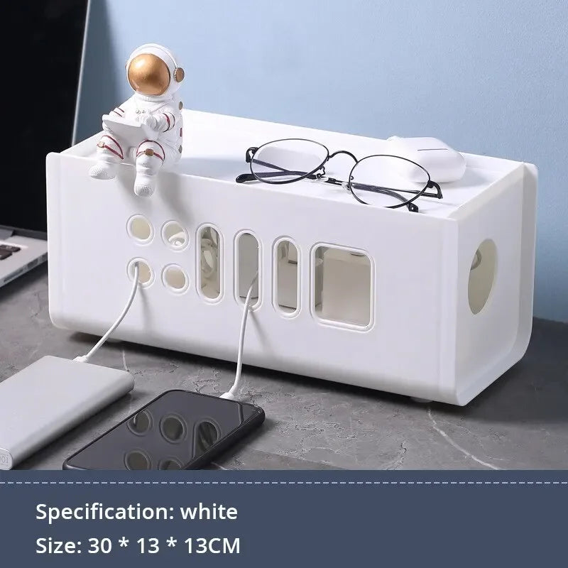 Cable Storage Box Multifunctional Power Board Wire Management Storage Bin
