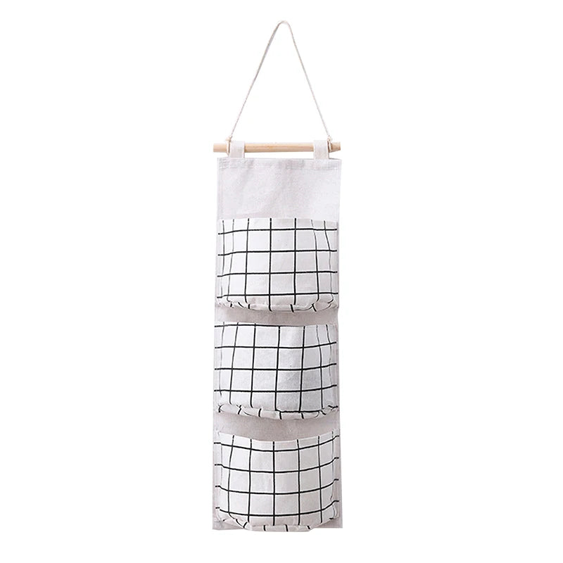 Dormitory Wall Hanging Storage Home Hanging Three-Pocket Storage Bag