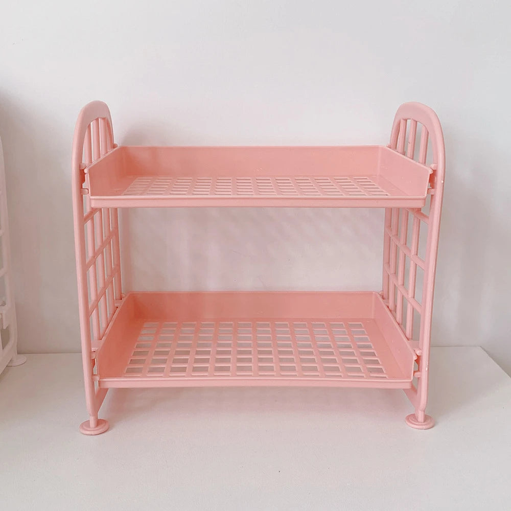 Desktop Stationery Rack Storage Holder Multi-Functional Plastic Shelf