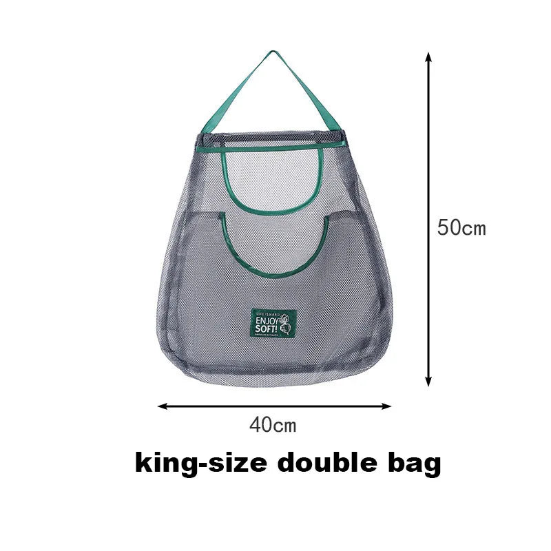 Reusable Storage Bags Kitchen Hanging Fruit And Vegetable Storage Net Bag