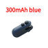 Blue 300mAh portable charger with dual USB ports