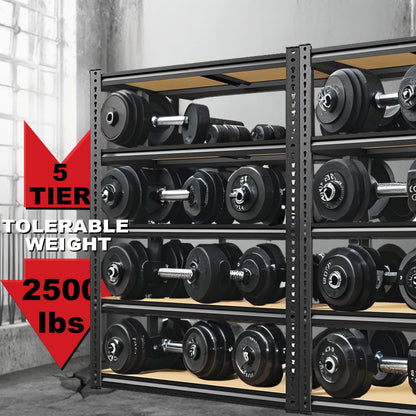 Heavy-duty eprolo garage shelving unit with 72-inch width and 60-inch height, featuring durable storage shelves for 2000 lbs capacity.