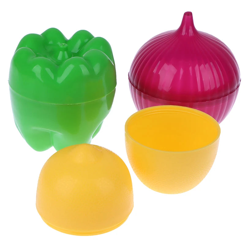 Onion Garlic Tomatoes Lemon Green Pepper Fresh Storage Kitchen Containers