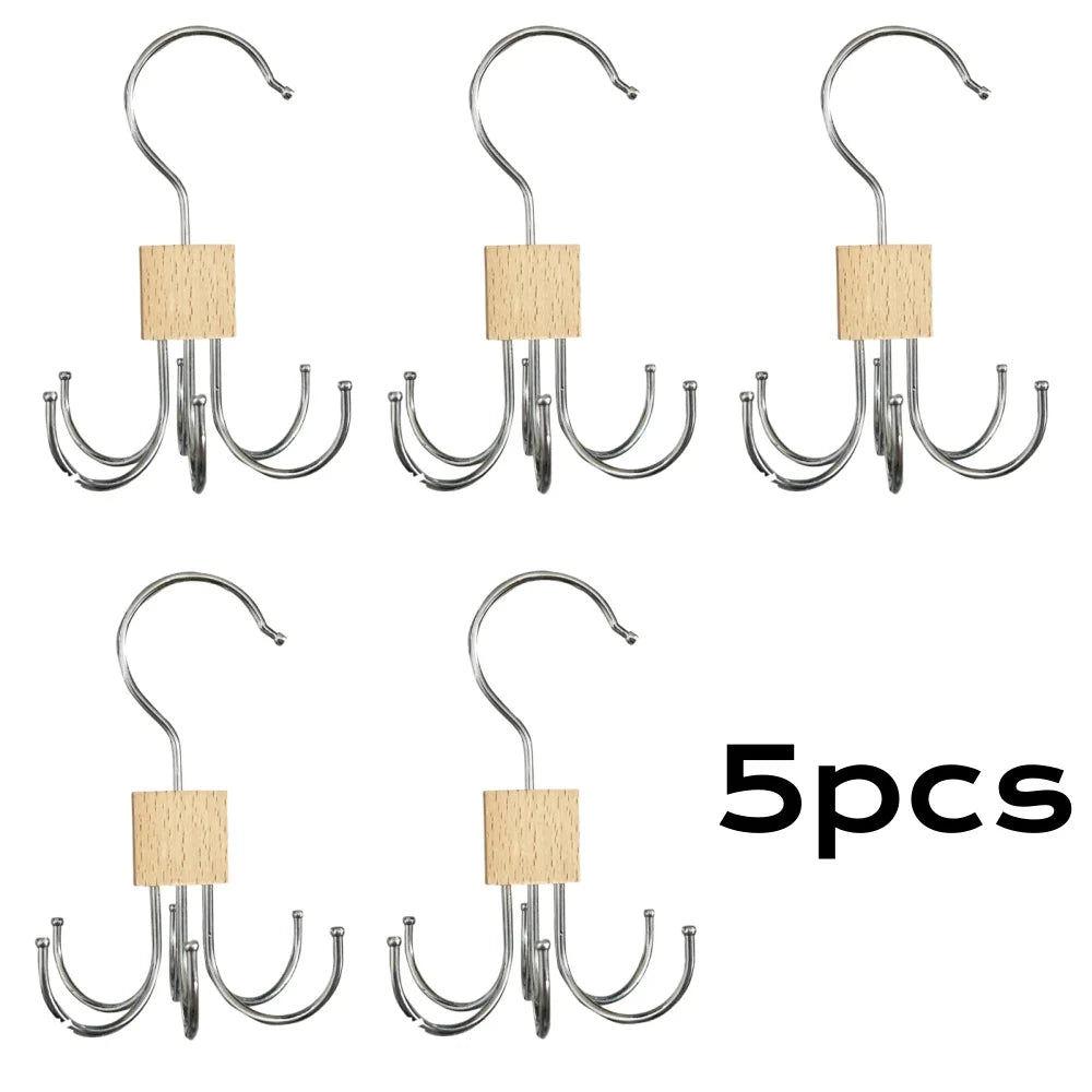 360°Rotating Belt Hanger Hook Durable Belts Rack Organizer Hanger