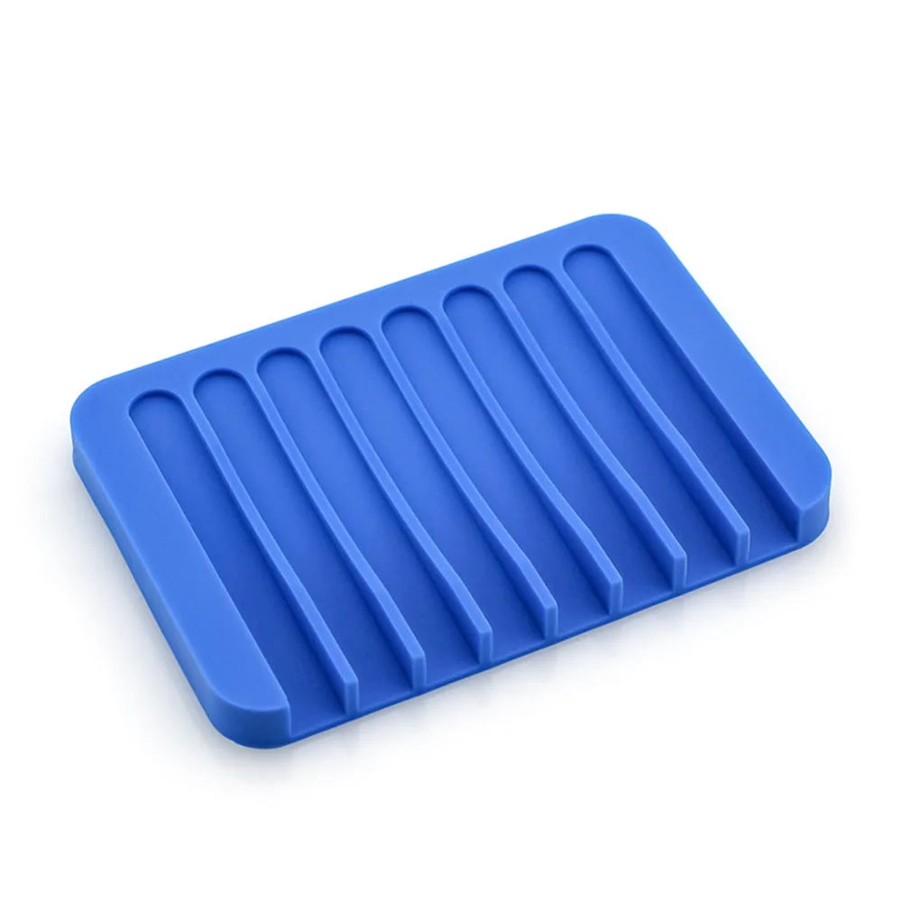 1PCS Free Punch Soap Box Silicone Draining Soap Holder