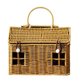 Hand-woven bamboo camping storage box by eprolo, portable basket for outdoor gear and supplies, natural and durable design