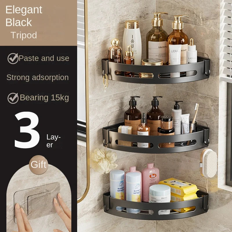 Strong Adhesive No Drill Shower Shelf Storage Upgraded Wall Mount