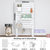 eprolo Home & Office Desktop Pegboard standing storage rack with adjustable height and organized pegboard design for workspace.