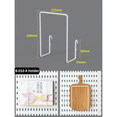 Height-adjustable eprolo Home & Office Desktop Pegboard standing storage rack with hooks and compartments for organizing workspace.