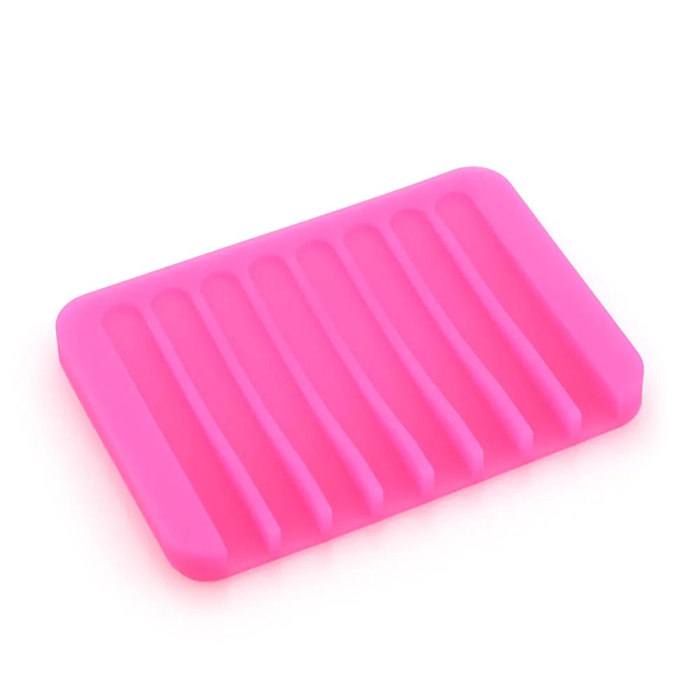 1PCS Free Punch Soap Box Silicone Draining Soap Holder