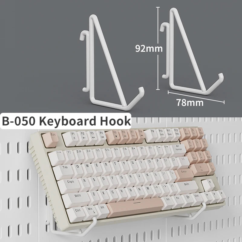 Home & Office Desktop Pegboard: Height-Adjustable Standing Storage Rack