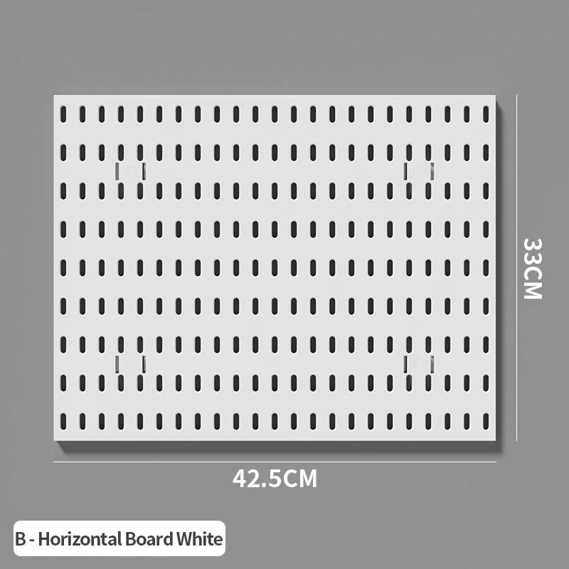 Home & Office Desktop Pegboard: Height-Adjustable Standing Storage Rack
