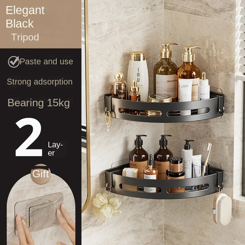 Strong Adhesive No Drill Shower Shelf Storage Upgraded Wall Mount