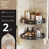 Eprolo strong adhesive no drill shower shelf mounted on bathroom wall for storage, upgraded wall mount design, waterproof and durable.