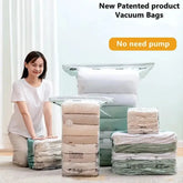 Eprolo 1pc large vacuum storage bag made of durable plastic, designed for saving space without needing a pump.