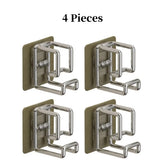 Set of 1, 2, 4, or 6 stainless steel bathroom washbasin hooks by eprolo, punch-free and multifunctional for bathroom organization.
