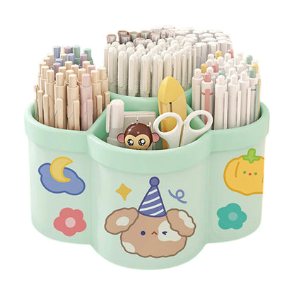 Eprolo large-capacity oblique pen holder desk stationery storage box for students, showcasing organized pens and supplies