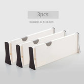 eprolo 4-pack adjustable drawer dividers organizer for storage, featuring retractable design for customizable fit in kitchen or office drawers