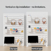 eprolo home and office desktop pegboard with height-adjustable standing storage rack, showcasing organized workspace and adjustable features